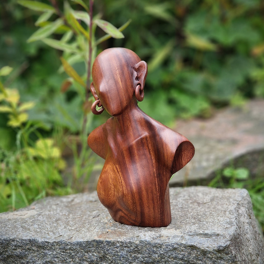 Holz Skulptur " Frauen Büste " 25 cm Holzfigur Kunsthandwerk aus Bali