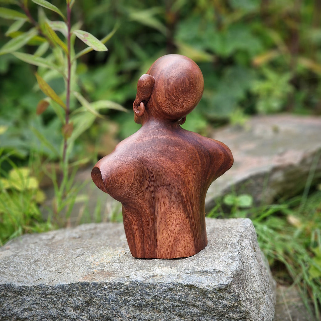 Holz Skulptur " Frauen Büste " 25 cm Holzfigur Kunsthandwerk aus Bali