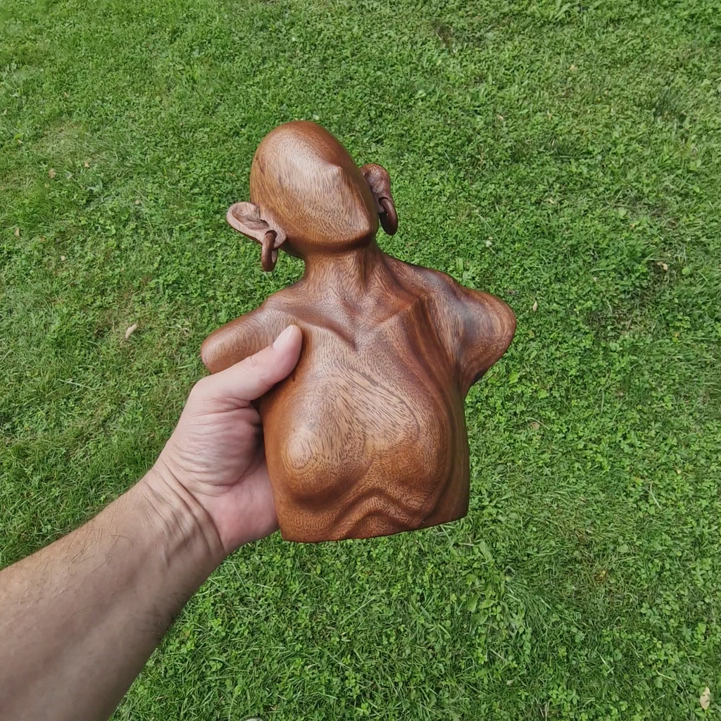 Holz Skulptur " Frauen Büste " 25 cm Holzfigur Kunsthandwerk aus Bali