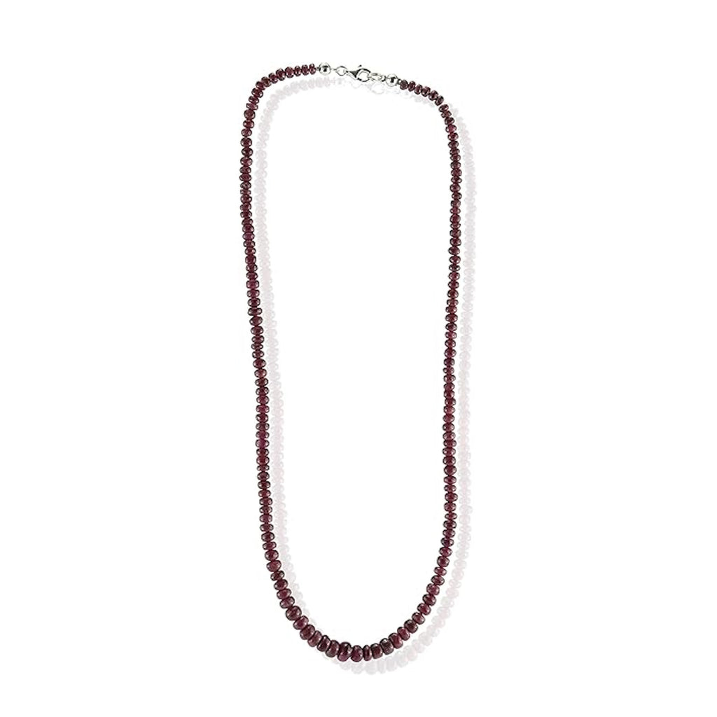 Rubin Kette Halskette Collier 925er Silber Verschluss